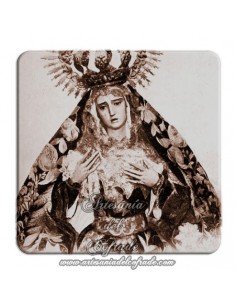 Imán cuadrado de plastico de la Virgen de la Hiniesta (Sevilla)