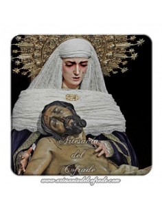 Imán cuadrado de  plastico de la Sagrada Mortaja de Sevilla