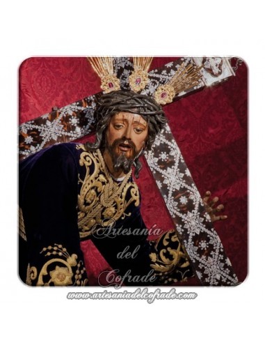 Imán cuadrado de plastico del cristo de las Penas de San Vicente (Sevilla)
