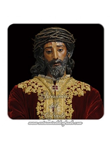 Imán cuadrado de plastico del Cristo de la Sentencia de Sevilla