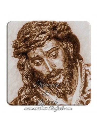 Imán cuadrado de  plastico del cristo de las Tres Caidas de Triana