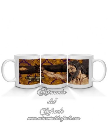 Taza con fotografia del Cristo de la Sed de Sevilla