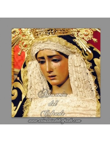Azulejo cuadrado de la Virgen del Dulce Nombre de la Hermandad de la Bofetá.
