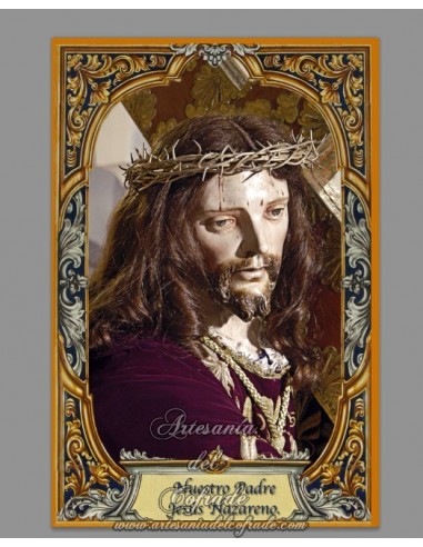 Azulejo rectangular de Nuestro Padre Jesús Nazareno de Priego (Cordoba)