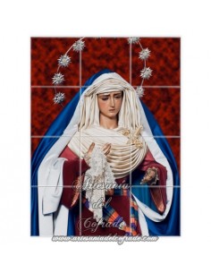 Se vende retablo cerámico de 12 azulejos de la Virgen de la Hiniesta ( Sevilla)