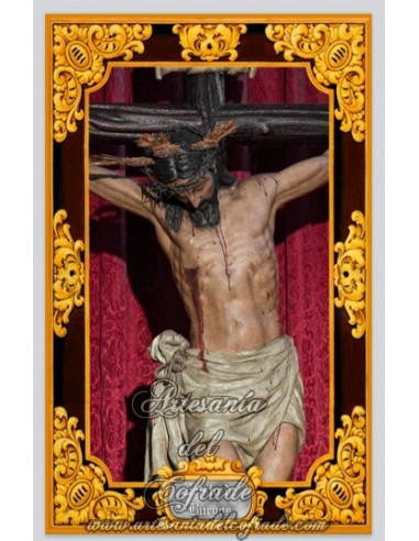 Azulejo rectangular del Cristo de Burgos de Sevilla