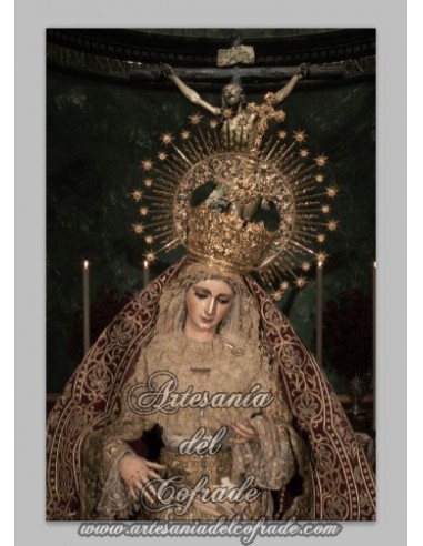 Azulejo rectangular con las imágenes del Cristo del Cachorro y la Virgen del Patrocinio