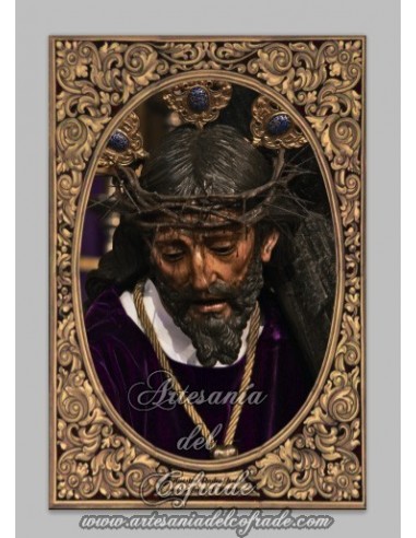 Azulejo rectangular de Nuestro Padre Jesús con la Cruz al Hombro, de la Hermandad del Valle.