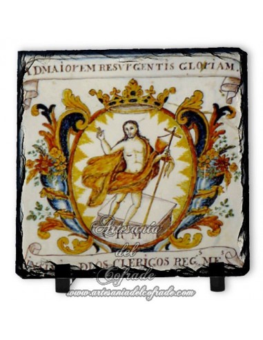 Pizarra 10x10 con imagen de la resurreción