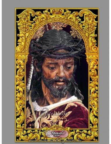 Azulejo rectangular de Nuestro Padre Jesús Nazareno de la Hermandad de El Silencio.