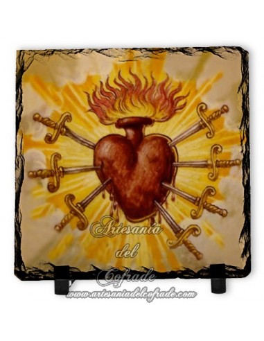 Pizarra cuadrada de Corazón con puñales