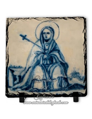 Pizarra cuadrada con virgen de los Dolores