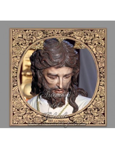 Azulejo cuadrado con el cristo de San Gonzalo de Sevilla