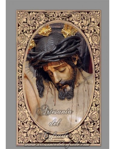 Azulejo rectangular del Cristo del Desamparo y Abandono del Cerro del Águila.