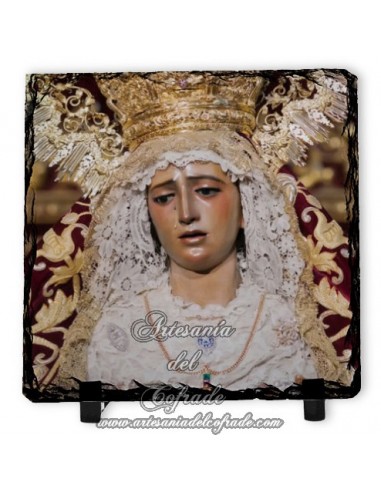 Pizarra cuadrada de la Virgen de la Amargura de Sevilla