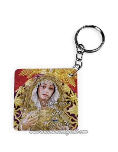 Llavero Cuadrado de la Virgen de la Trinidad de Malaga