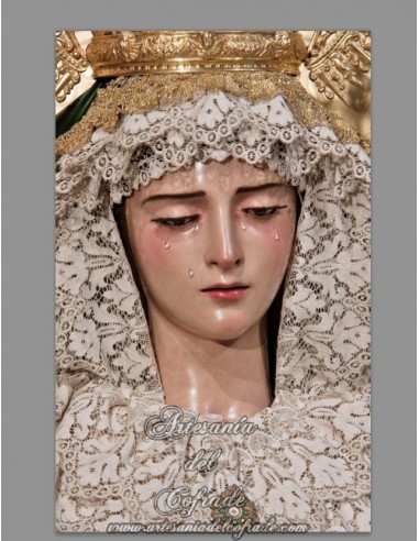 Azulejo rectangular de la Virgen de Gracia y Esperanza de la Hermandad de San Roque.