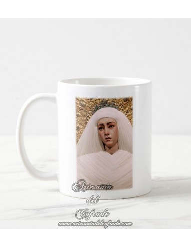 Taza de cerámica con la imagen de la Virgen de las Aguas de la Hermandad del Museo.