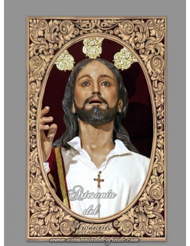 Azulejo rectangular de Ntro. Padre Jesús de los reyes en su entrada Triunfal en Jerusalén de Cordoba