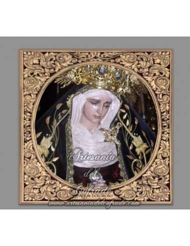 Azulejo cuadrado de la Virgen del Amor Doloroso (Hermandad de Pasion,Malaga)