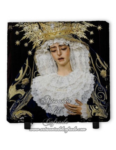 Bonita pizarra cuadrada de la Virgen de la Encarnación de San Benito (Sevilla)