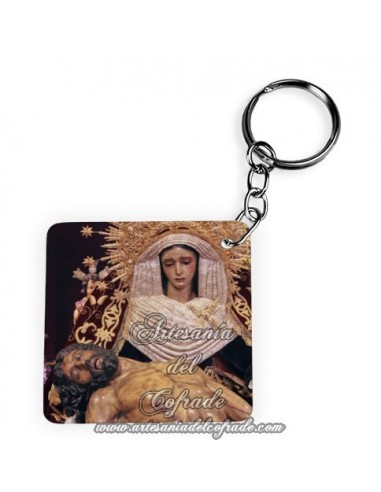 Llavero Cuadrado de  la Virgen de la Piedad del Baratillo