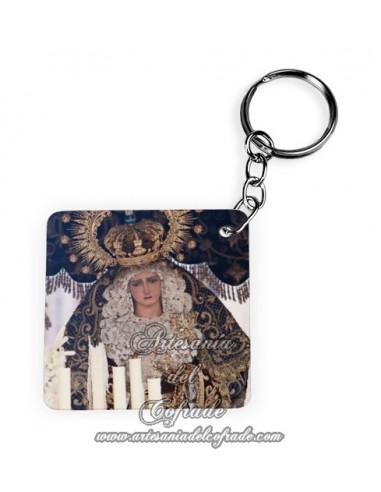 Llavero Cuadrado de la Virgen de la Hiniesta de Sevilla