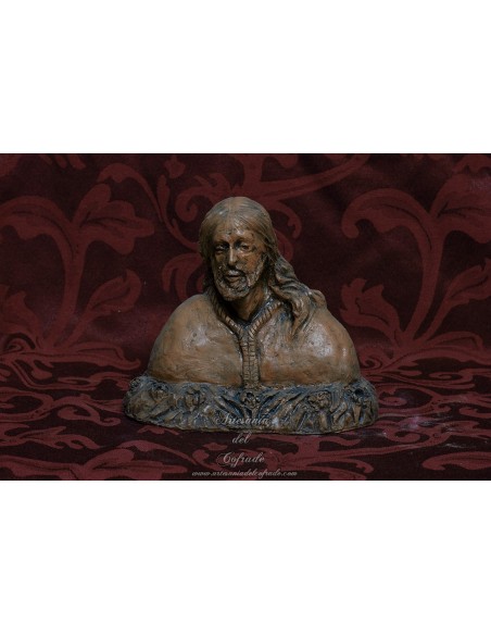 Busto de Cristo realizado en terracota de 15 ctms