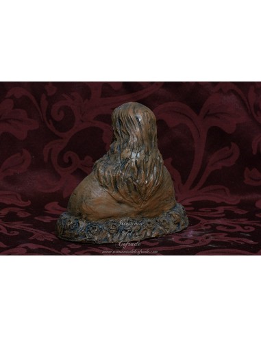 Busto de Cristo realizado en terracota de 15 ctms