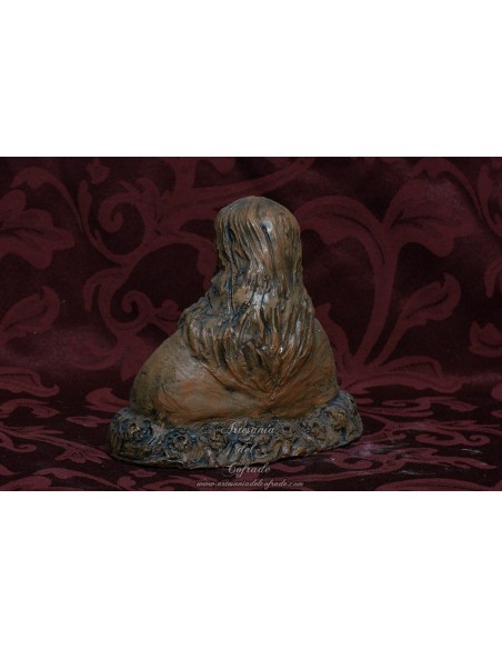 Busto de Cristo realizado en terracota de 15 ctms