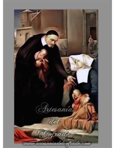 Azulejo rectangular de San Vicente de Paul