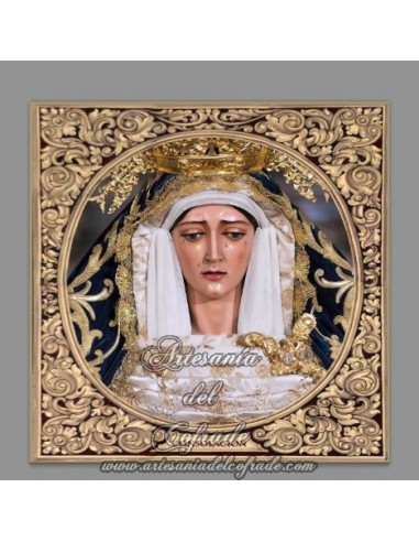 Azulejo cuadrado de la Virgen de la Consolación de la Hermandad de la Sed.
