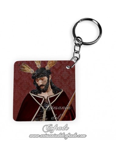 Llavero Cuadrado de Nuestro Padre Jesús de la Salud y Buen Viaje