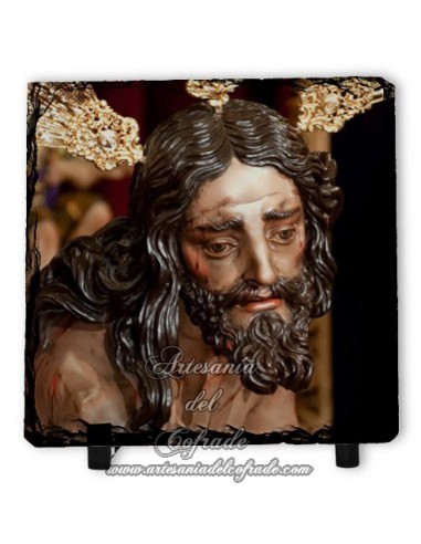 Baldosa de pizarra cuadrada del Cristo de las Cigarreras de Sevilla