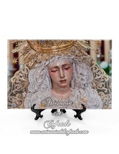 Azulejo rectangular de la virgen de la Esperanza de la Trinidad (Sevilla)