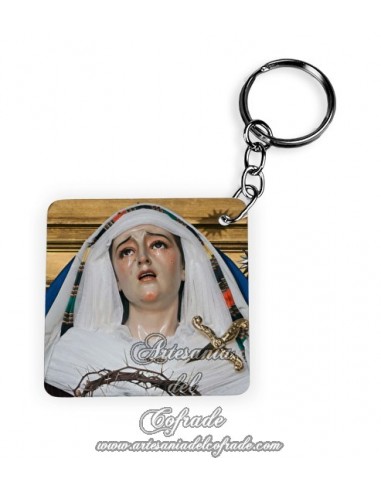 Llavero Cuadrado de la Virgen de los Dolores (Santa Cruz,Sevilla)