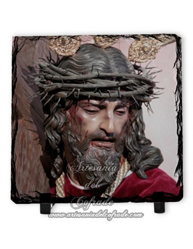 Baldosa de pizarra cuadrada del Nazareno de la Humildad de Sevilla (El Cerro)