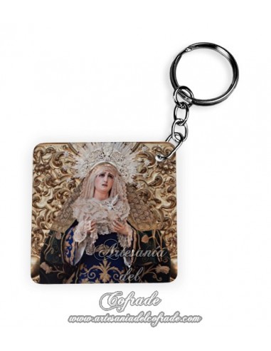 Llavero Cuadrado de la Virgen de la Soledad de Sevilla (San Buenaventura)