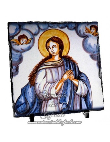 Pizarra cuadrada con virgen Inmaculada