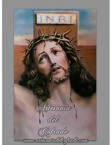 Azulejo rectangular de Cristo crucificado