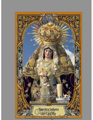 Azulejo rectangular de la Virgen del Castillo  (Patrona de Lebrija)