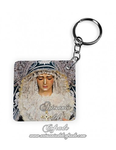 Llavero Cuadrado de la Virgen de la Candelaria de Sevilla