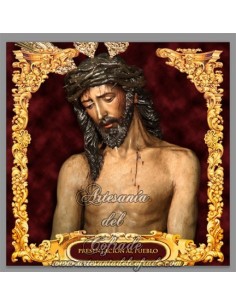 Azulejo cuadrado de Nuestro Padre Jesús en su Presentación al Pueblo (Hermandad de San Benito de Sevilla)