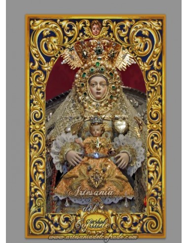 Azulejo rectangular de Nuestra Señora de la Caridad de Sanlúcar de Barrameda