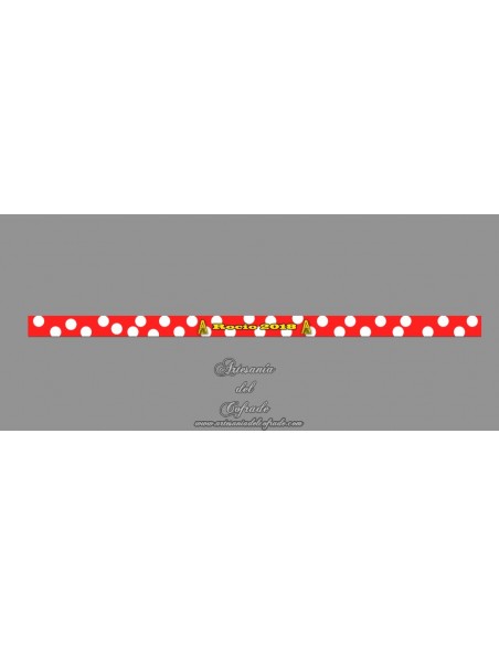 Pulsera de tela con el texto Rocio 2018