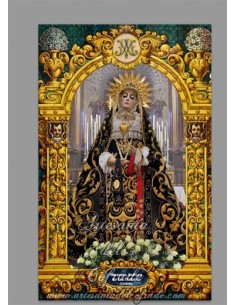 Baldosa de cerámica de la virgen de los Dolores de Córdoba