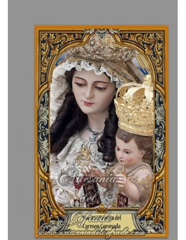 Se vende este azulejo rectangular de la Virgen del Carmen de Cádiz
