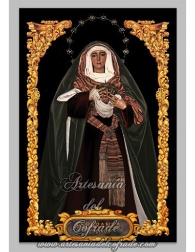 Azulejo Virgen de la Esperanza de Triana con greca – interiores – cerámica sublimada 40×25 y 20×30 cm