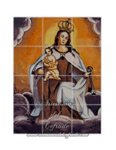 Se vende este mosaico de 12 azulejos de la Virgen del Carmen - Tienda de Articulos Religiosos