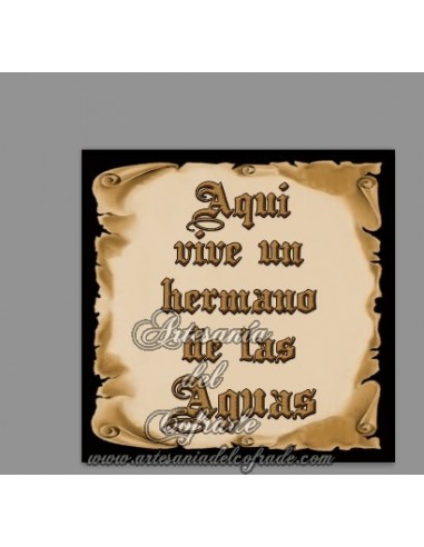 Se vende este azulejo de Aquí vive un Hermano de las Aguas - En venta en nuestra Tienda Cofrade